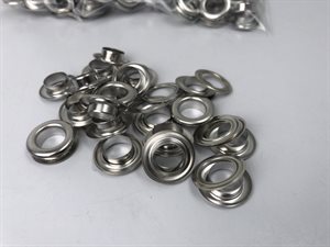 Snøreringe sølv - 10 mm